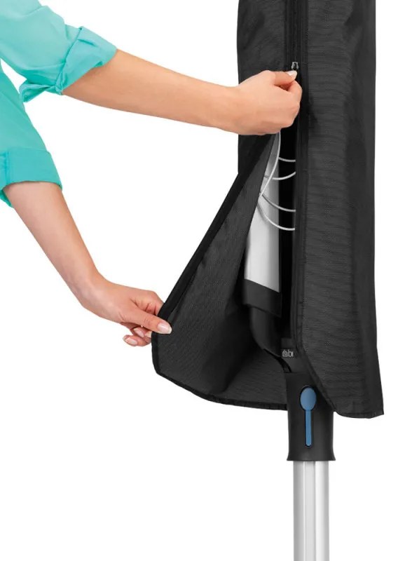 Brabantia Lift-O-Matic Advance spațiu exterior 90300255, 60 m, Înălțime reglabilă, Ancoră pentru beton, Cutie, Geantă cu cleme, Rezistent la coroziune, Inox