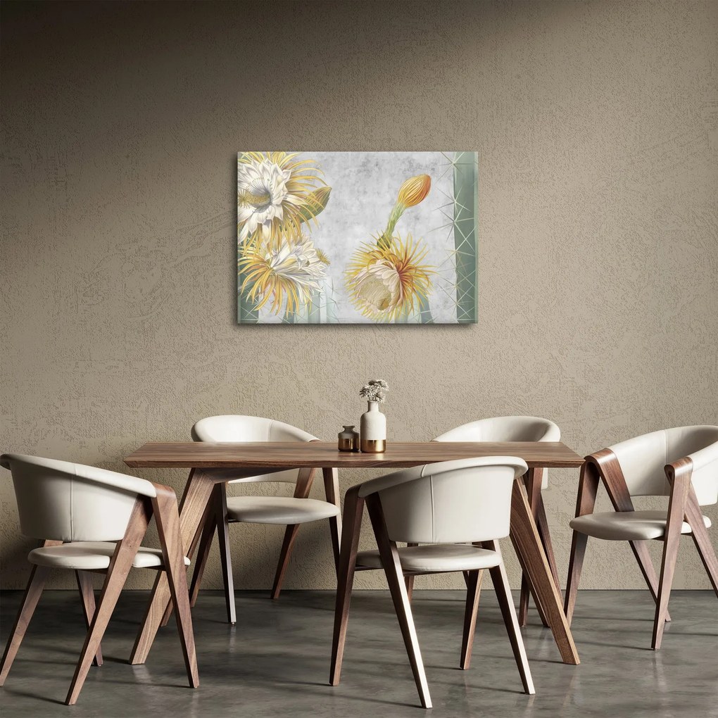 Tablou - Cactuși înfloriți (70x50 cm)