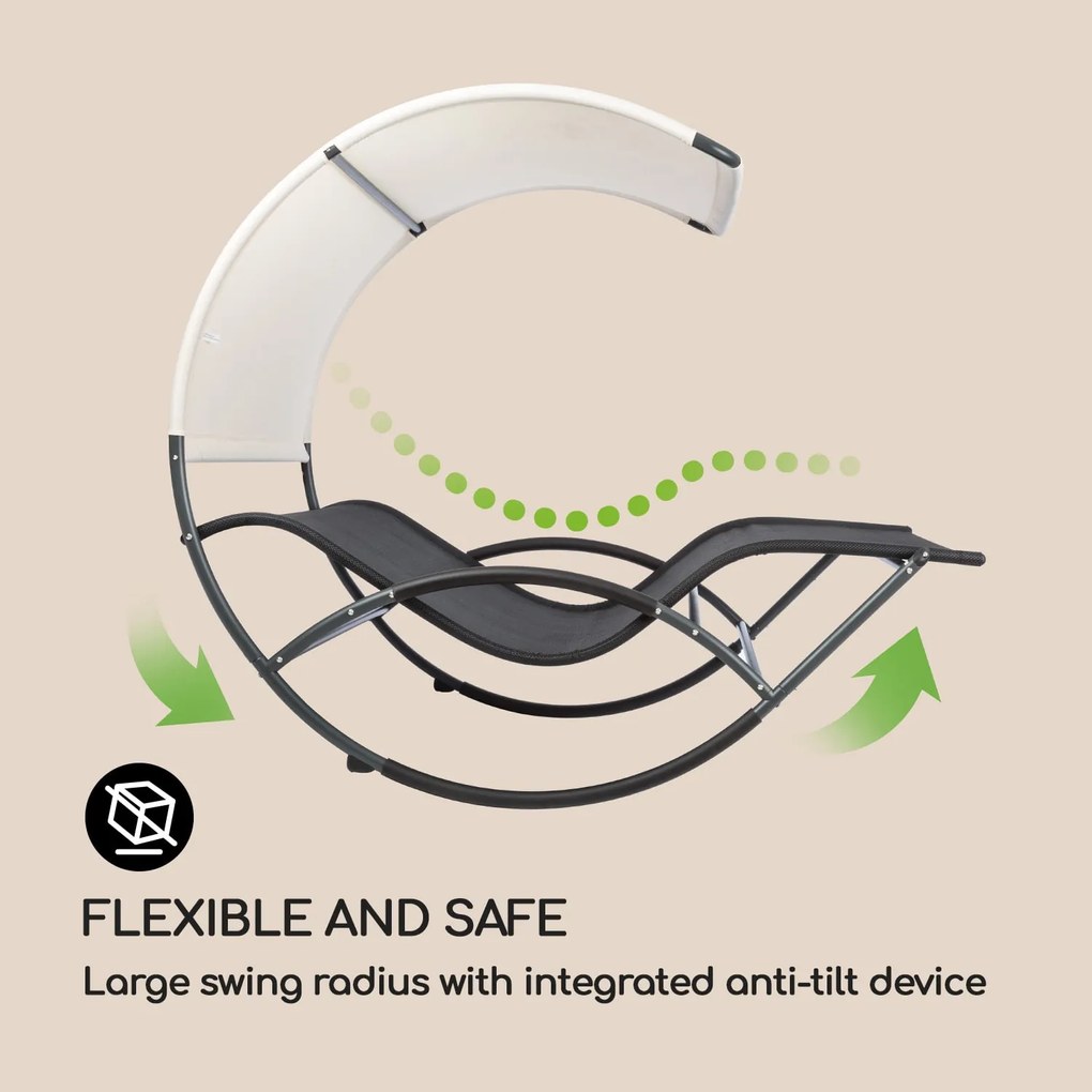 Blumfeldt The Big Easy, leagăn, negru, rezistent la apă, maxim 350 kg, protecție UV