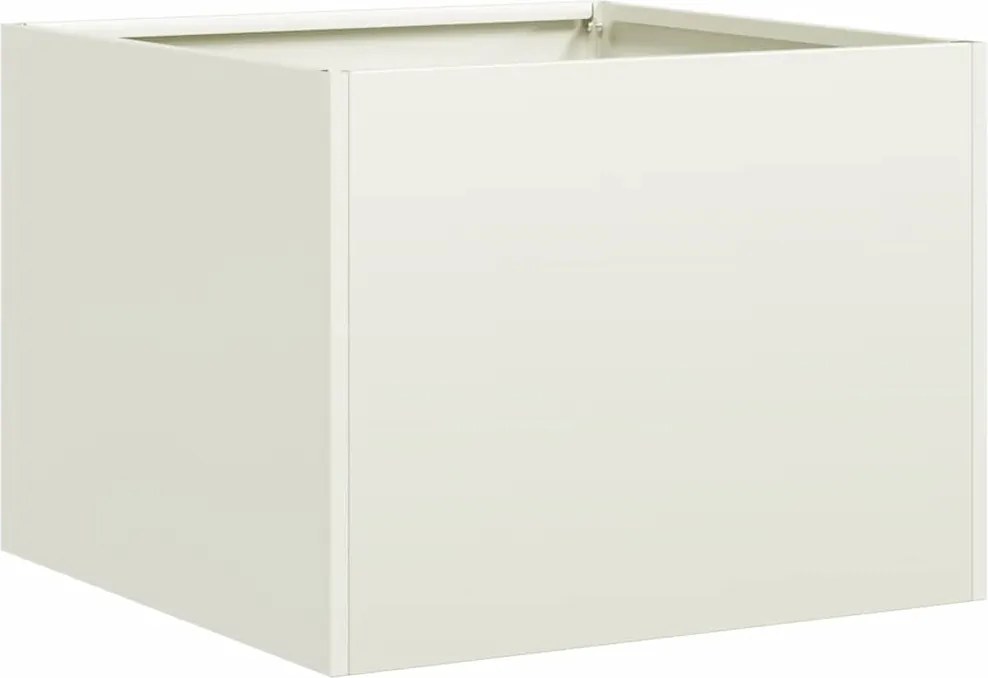 vidaXL Jardinieră alb 40x40x30 cm oțel