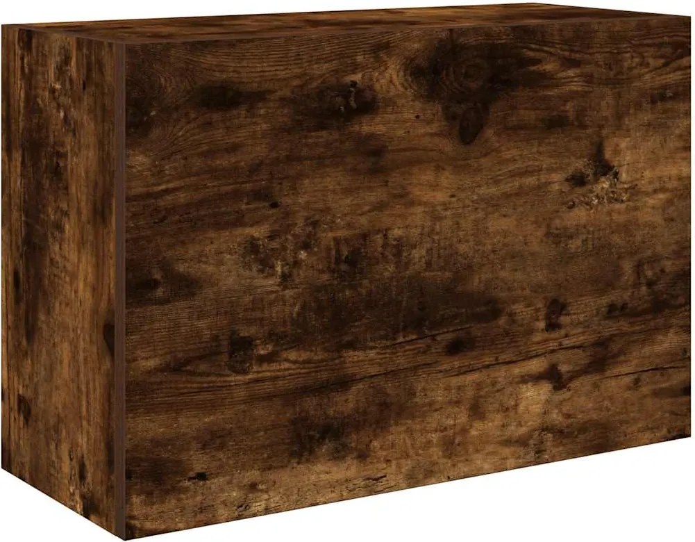 vidaXL Dulap perete baie, stejar fumuriu, 60x25x40 cm, lemn prelucrat