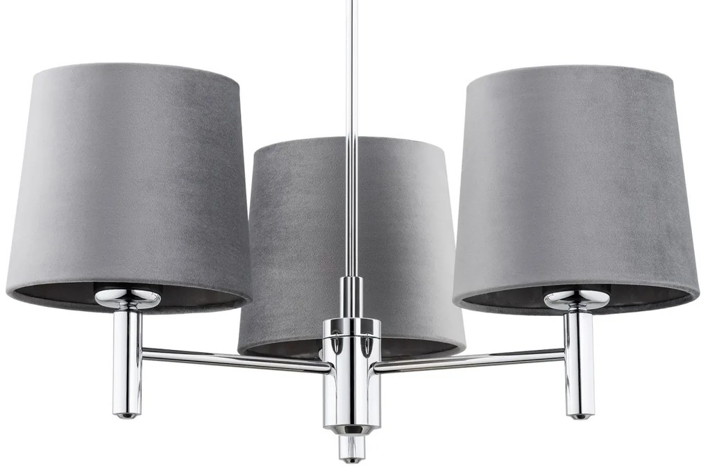 Candelabru modern design elegant BOLZANO 3L gri