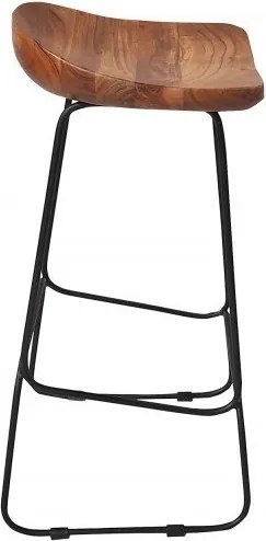 Set 2 scaune de bar cu sezut din lemn, Mammut 85cm