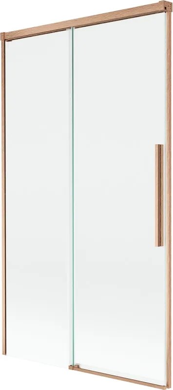 Mexen Rox panou de cadă cu 2 aripi glisante 100 x 150 cm, transparent, cupru periat - 8C9-100-001-65-00