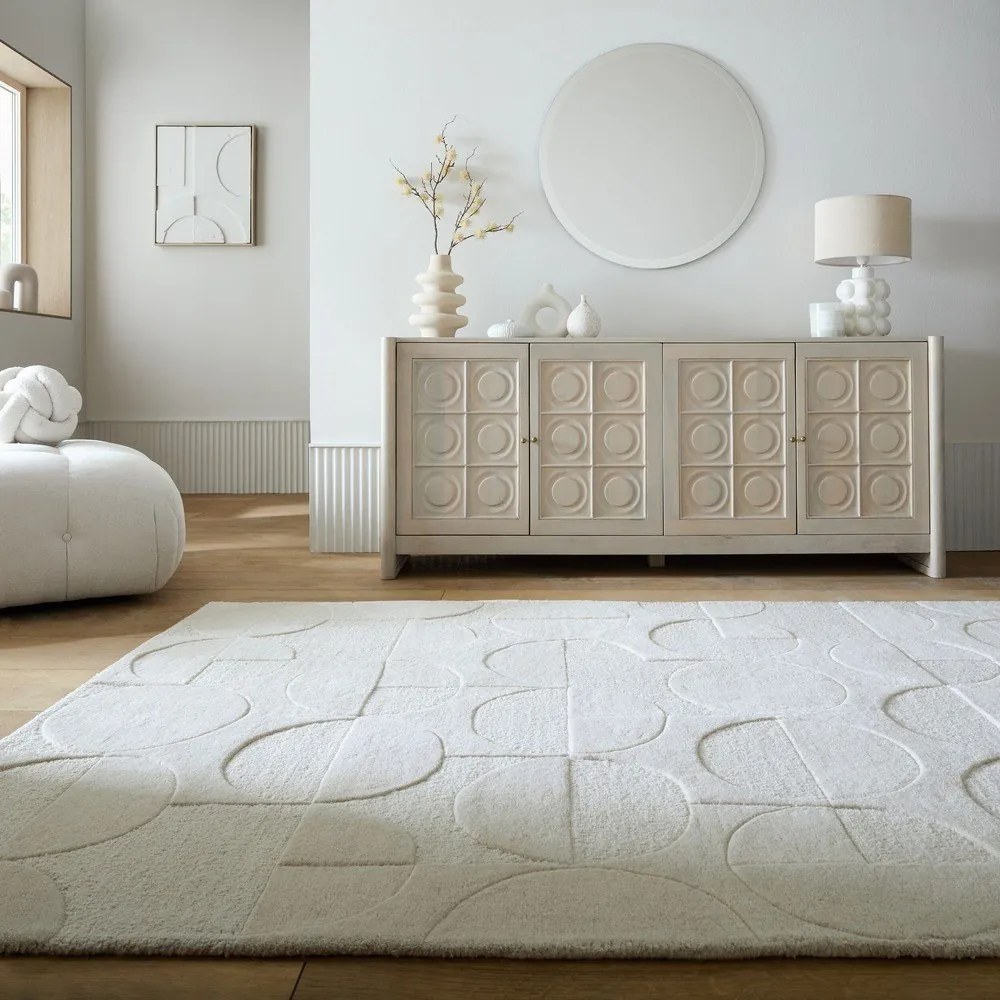Covor fildeș țesut manual din lână 200x290 cm Gigi – Flair Rugs