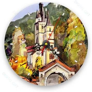 Ceas de perete - Biserica Sf. Nicolae din Schei, Brasov 21 cm, lemn