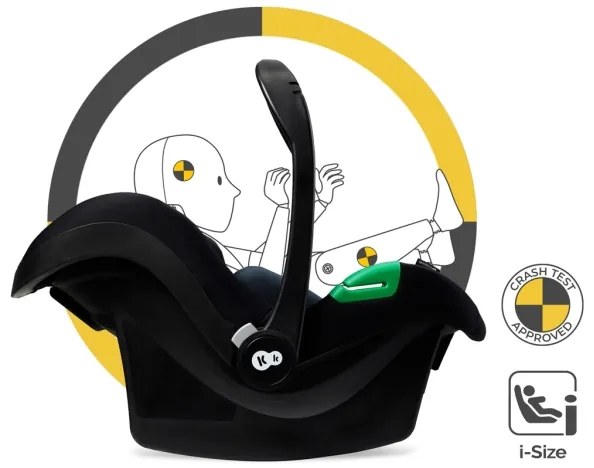 Cărucior de copii combinat 3 în 1 KINDERKRAFT MOOV 2 Moonlight grey + scaun auto MINK PRO