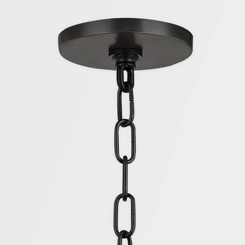 Candelabru design minimalist BRIGITTE bronz antichizat, cu 6 surse de lumina