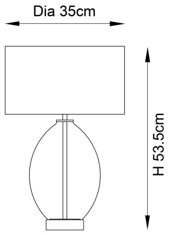 Endon 99581 - Lampă de masă cu dimmer ERIN 1xE27/10W/230V crem/negru fumuriu