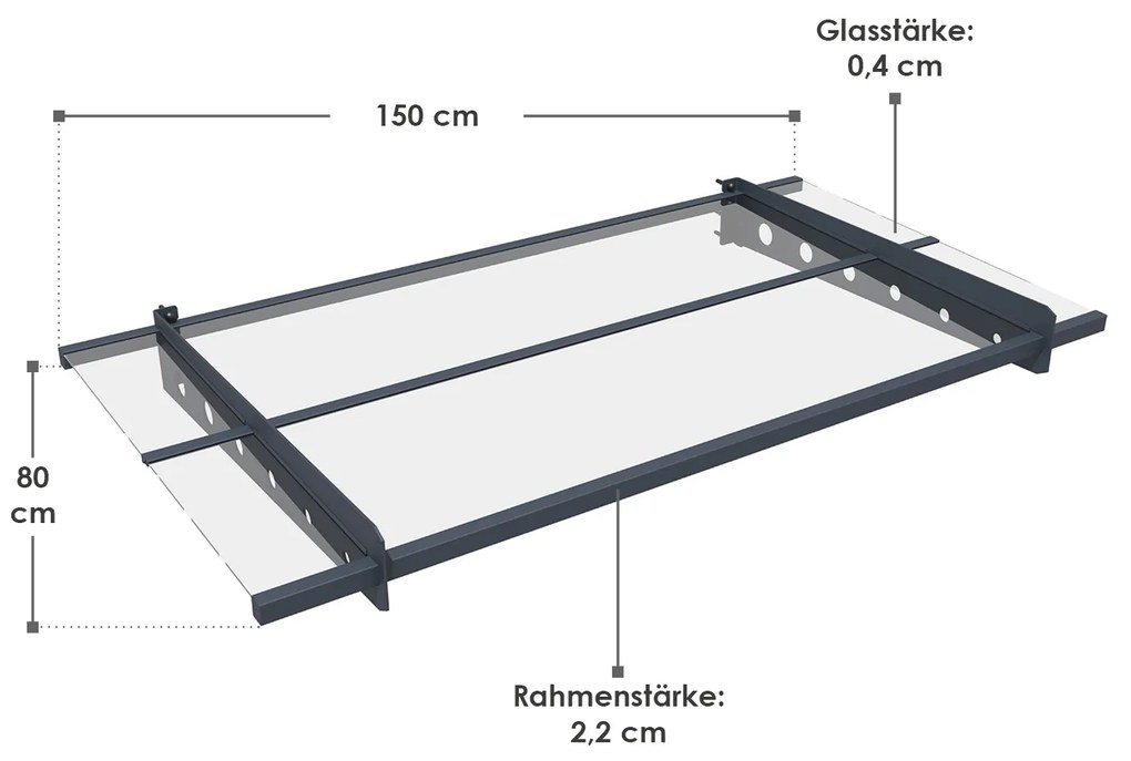 Baldachin intrare Manila 150x80 cm