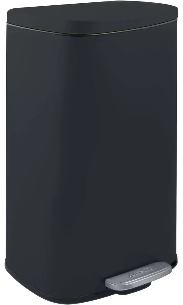 Coș de gunoi cu pedală soft-close Spirella Akira30 l, negru mat, 30 l
