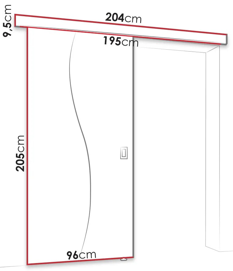 Uși culisante Zlunota 90 (Alb) (cu oglindă). Promo -17%. 1104691