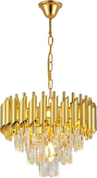 Brilagi - Candelabru cu lanț ECLIPSE, 5xE14/10W/230V, Ø 38 cm, auriu