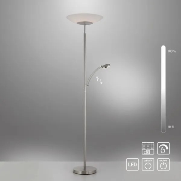 Lampadar LED dimabil Paul Neuhaus ALFRED 1xLED/28W+1xLED/4W/230V crom