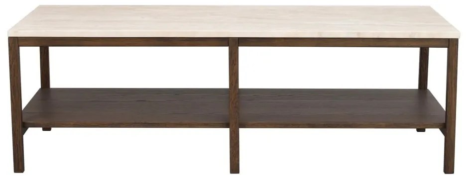 Măsuță de cafea maro/bej cu blat din piatră 140x60 cm Orwel - Rowico