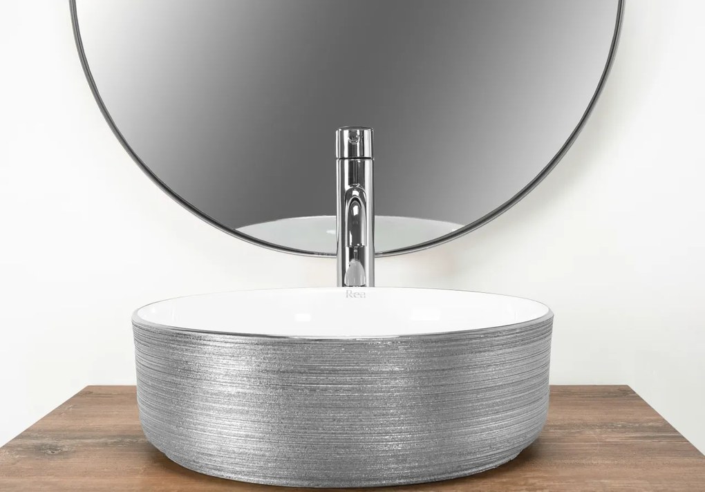 Lavoar Sami argintiu periat L36 cm