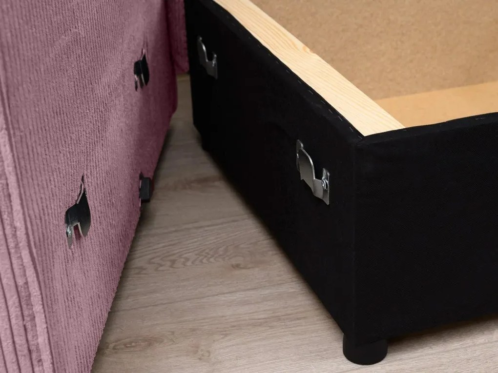 Canapea colt extensibila SMART COSARO mov deschis, cu colt bilateral + 2 perne CADOU