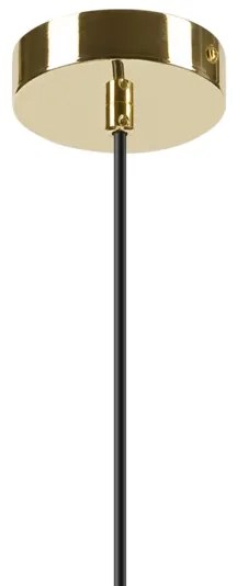 Lustră pe cablu HARMA 1xE27/15W/230V d. 30 cm alb/auriu