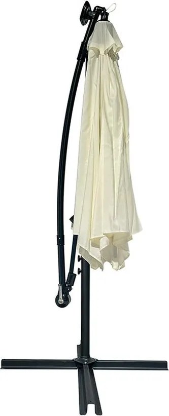 Umbrelă reglabilă AVENBERG SUNNY LED 300, diametru 3M, bej