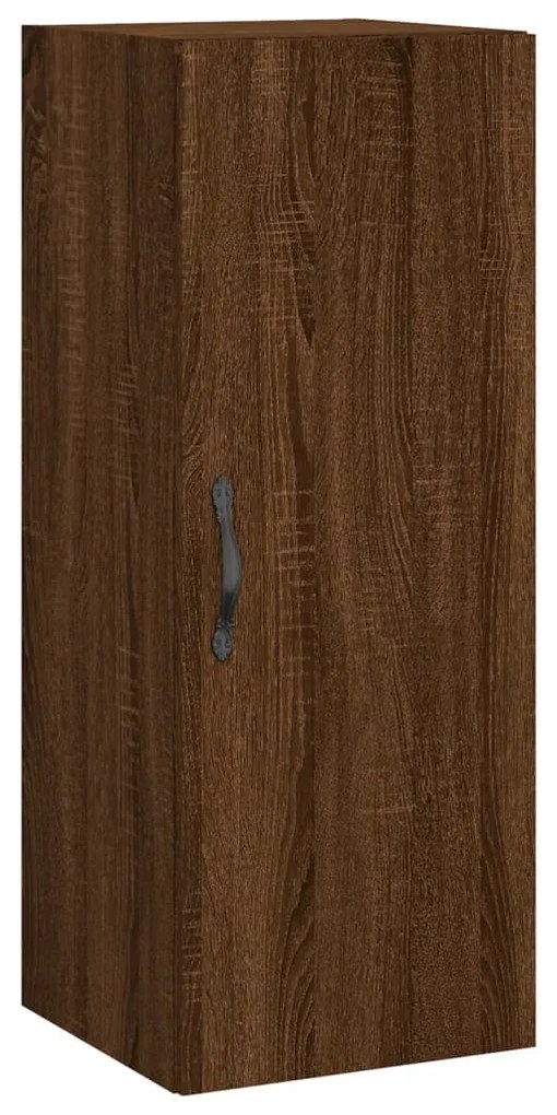 835001 vidaXL Dulap de perete, maro stejar, 34,5x34x90 cm, lemn prelucrat