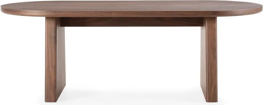 Masă de dining cu aspect de lemn de nuc 100x200 cm Blair – MOME