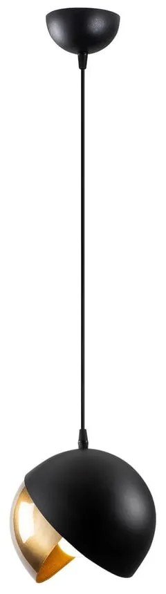 Lustră neagră/aurie cu abajur din metal ø 20 cm Berceste – Opviq lights