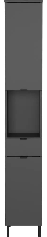 Dulap de baie gri antracit înalt, îngust 30x190 cm Arcena – Germania