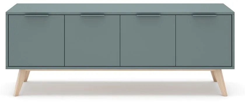 Comodă TV verde prăfuit 140x53x40 cm Pisco – Marckeric