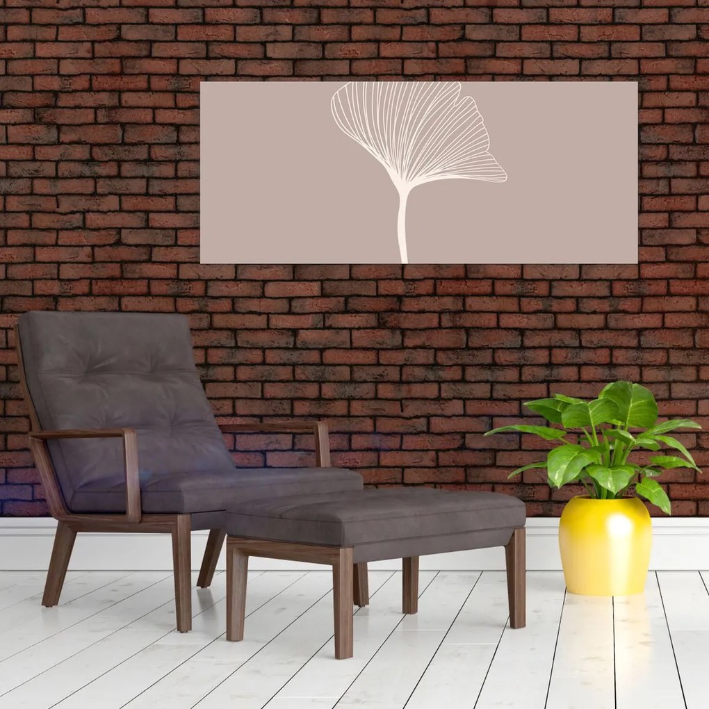 Tablou - Frunze bej N⁰5 (120x50 cm)