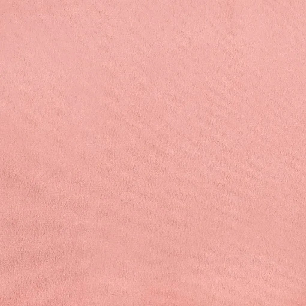 Cadru de pat, roz, 140x200 cm, catifea Roz, 25 cm, 140 x 200 cm