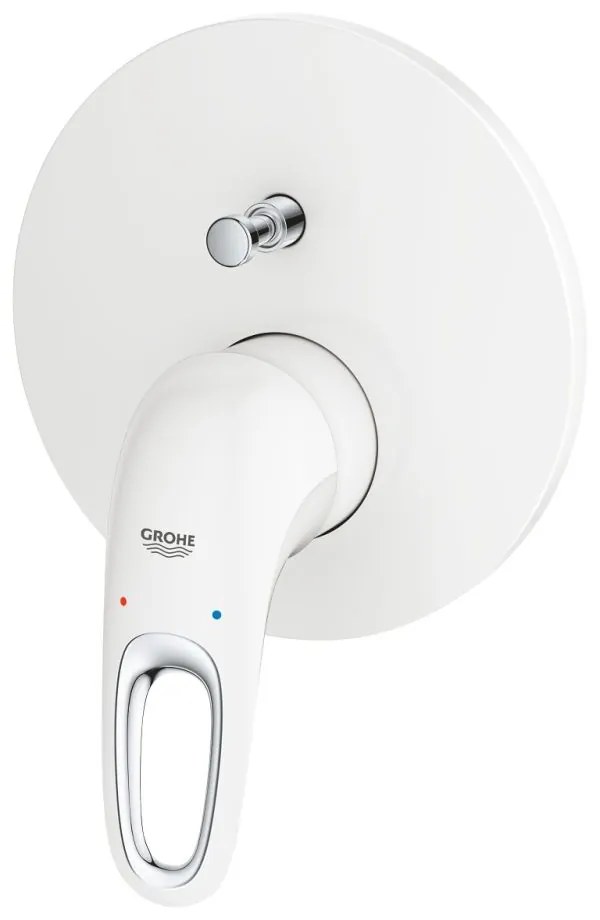 Baterie cada incastrata culoare alba, cu 2 cai, Grohe Eurostyle