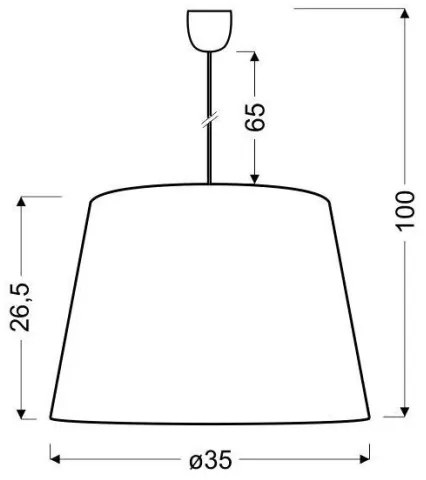 Lustră pe cablu PLATINO 1xE27/60W/230V