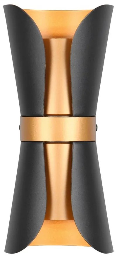 Aplică de perete neagră/în culoarea bronz Coat – Trio