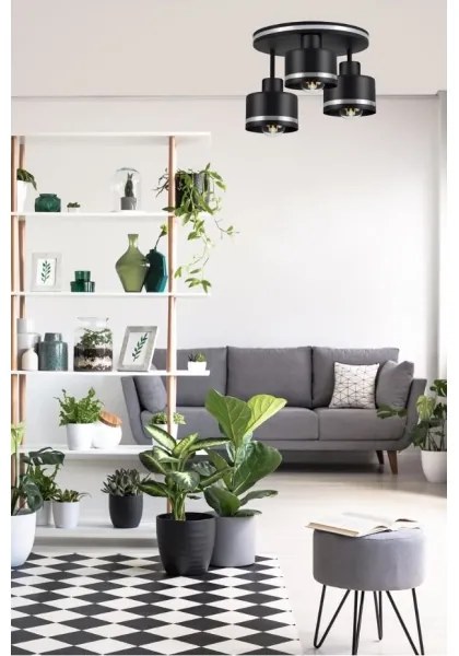 Lustră aplicată BODO SILVER 3xE27/60W/230V