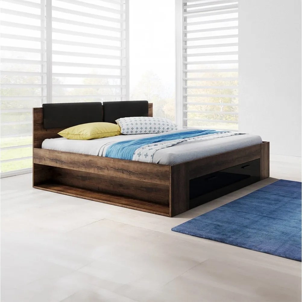 Pat lemn masiv Lunaris 140/160/180×200 cm - 180x200