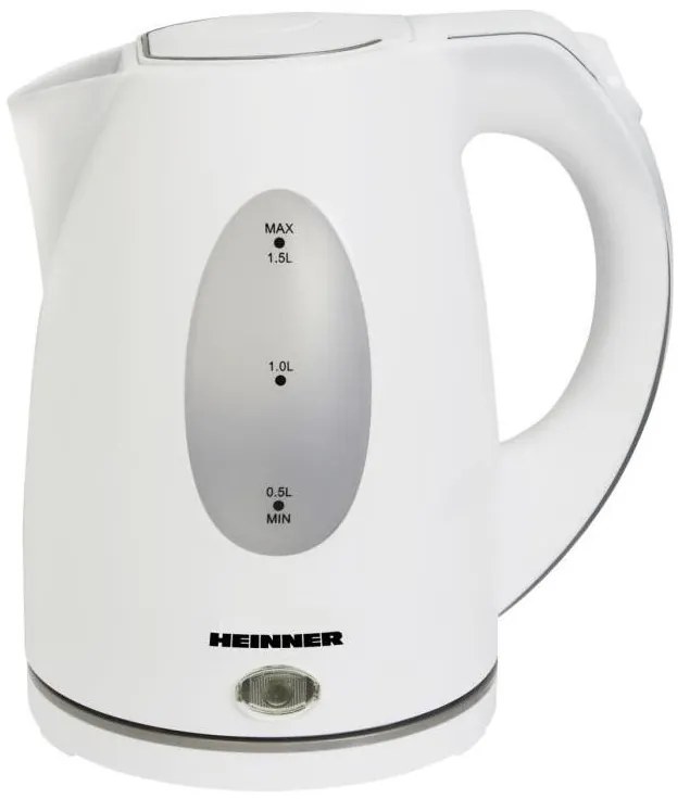 Fierbător electric Heinner PF-47, 1,5 l, 2200 W/230 V, alb