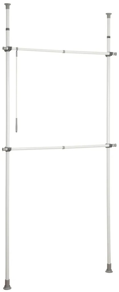 Suport extensibil pentru haine, Wenko, Herkules Basic, inox/plastic/polipropilena