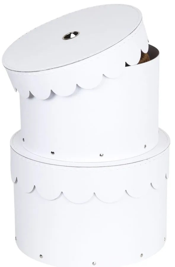 Cutii de depozitare 2 buc. din carton cu capac Wilma – Bigso Box of Sweden