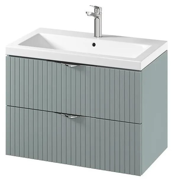 Cersanit S801-540 -Corp suspendat pentru baie cu lavoar TIRSO 80x45 cm verde mentă