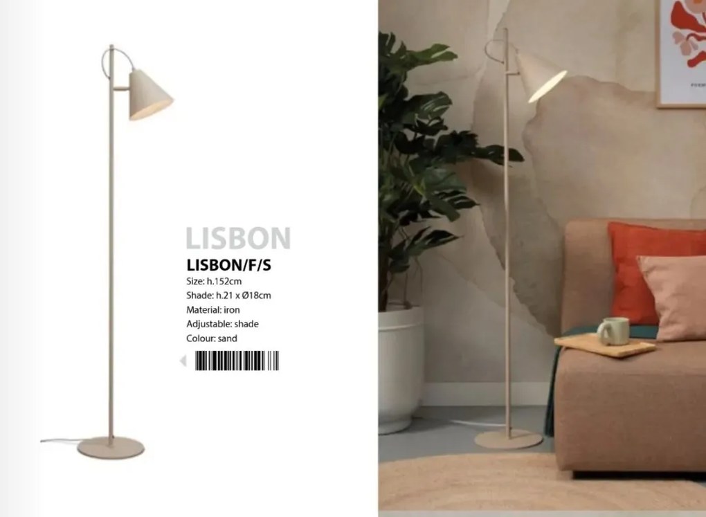 Lampadar/Lampa de podea din metal Lisbon sand