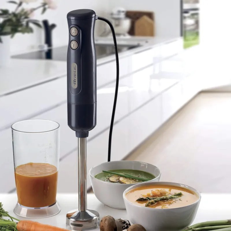 Blender Ariete BREAKFAST 0601/00, 700W, 2 viteze, Turbo, Functie anti-stropire, Gri inchis