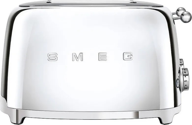 Prăjitor de pâine SMEG 50's Style TSF03SSEU, 2000 W, 4 felii, 6 niveluri, Tava pentru firimituri, Cablu integrat, Oțel inoxidabil, Argintiu