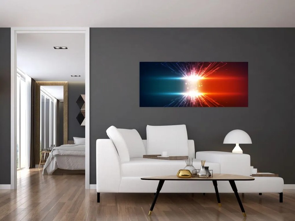 Tablou abstract cu glonț activ (120x50 cm)