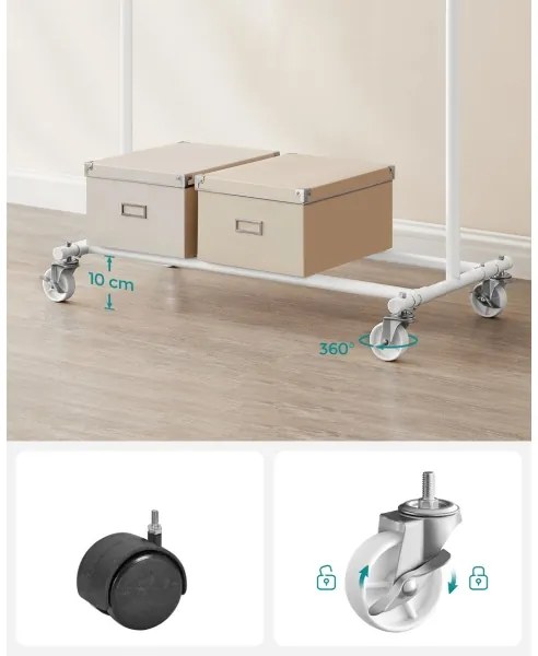 Cuier mobil de podea LINEA, alb