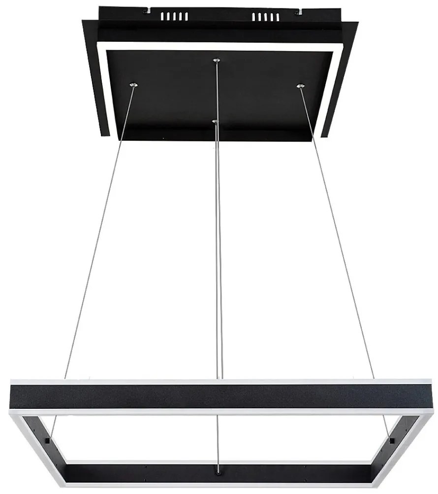 Lustra suspendata LED design modern Quadro negru mat, alb