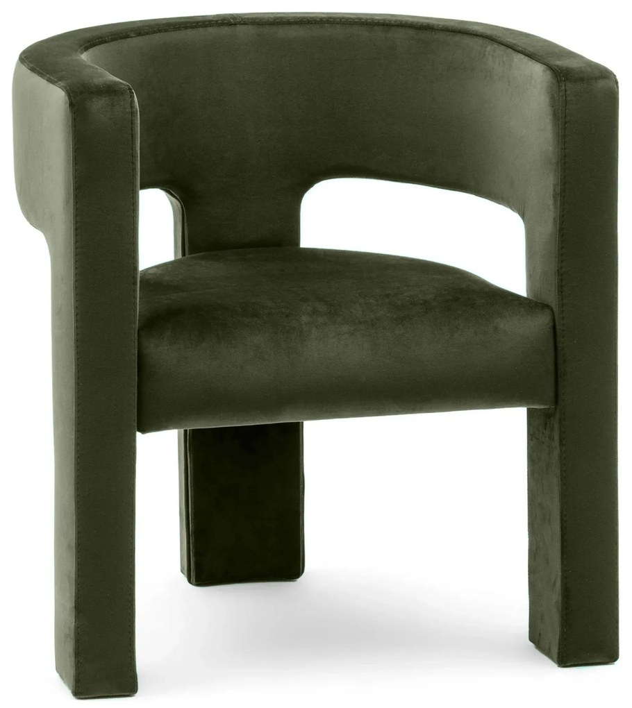 Fotoliu design verde închis ALPAH B VELVET