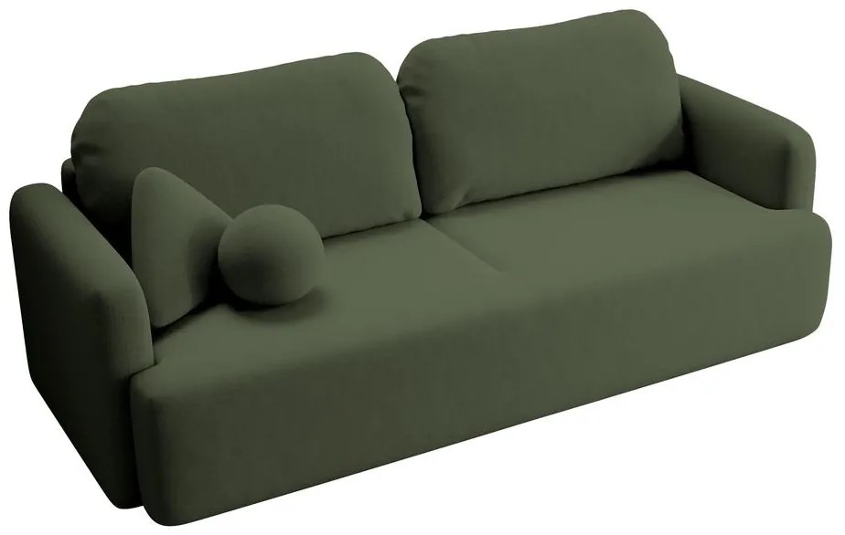 Canapea trei locuri Linaki  (verde + negru). 1099811