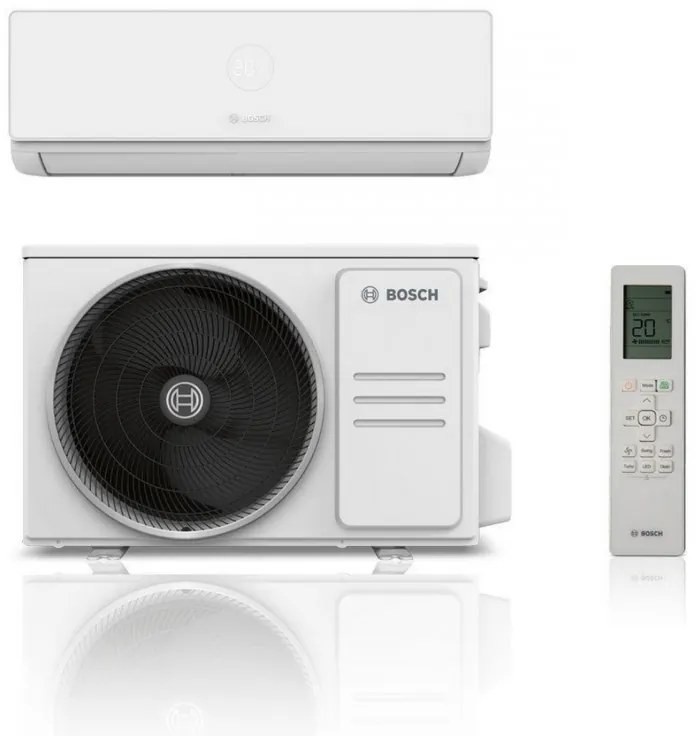 Aer conditionat cu inverter Bosch CL4000i-Set 52E, 18000 BTU, 45 m², A+++, Autocuratare, Follow me, Turbo, Alb