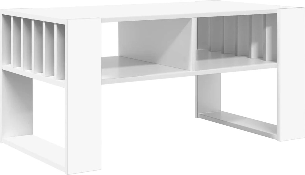 vidaXL Masă de cafea Alb 92 x 49,5 x 45 cm Lemn compozit