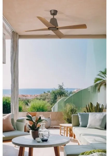 Ventilator de tavan FARO 34106 TYPHOON M maro d. 130 cm IP44 + telecomandă